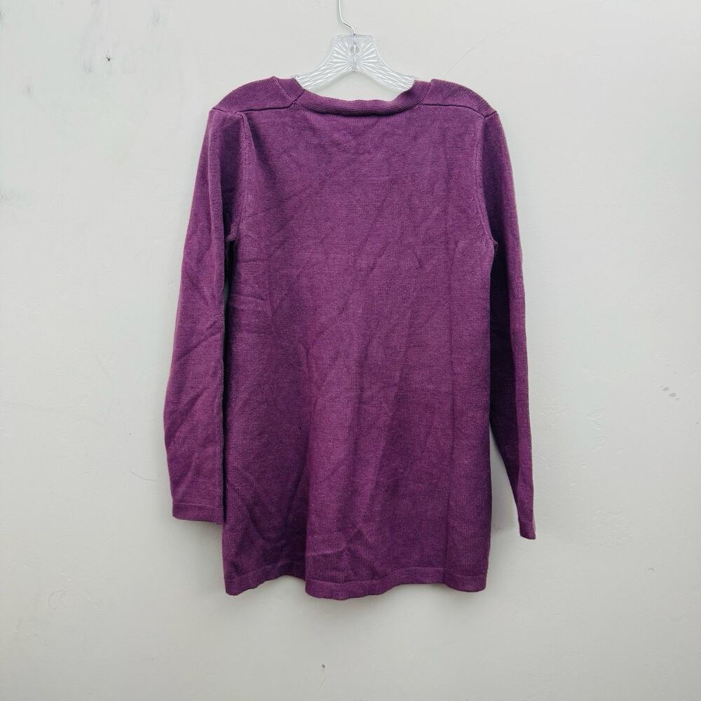 Soft Surroundings Purple Knit Long Sleeve Blouse Women’s Size M - Picture 6 of 7